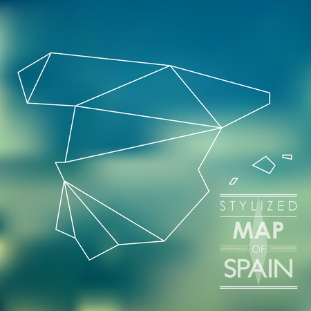 map of spainのイラスト素材