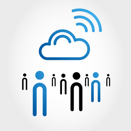 communication, team leader - business iconsのイラスト素材