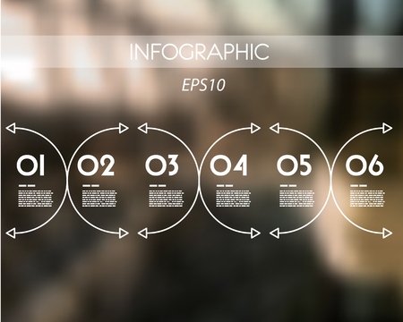 white linear infographic C elements. infographic concept.のイラスト素材