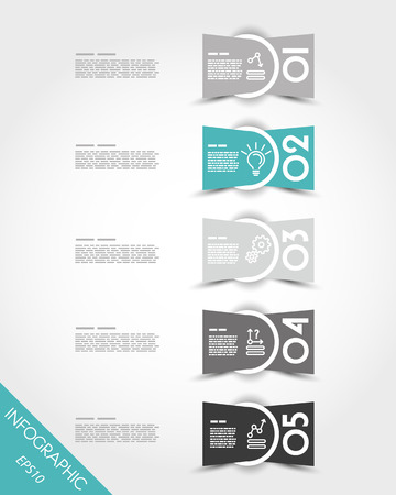 turquoise rounded irregular stickers. infographic concept.のイラスト素材