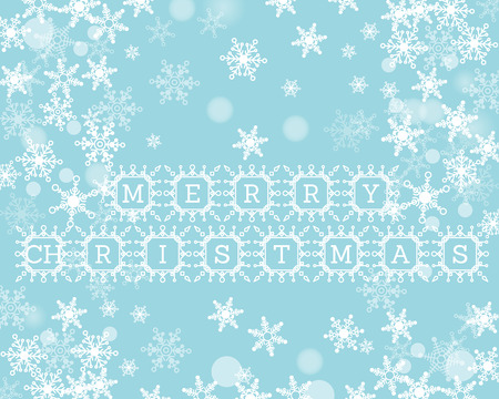 blue christmas background with snowflakes. christmas conceptのイラスト素材