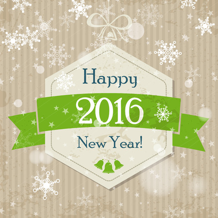 new year green hexagonal ball 2016. christmas conceptのイラスト素材