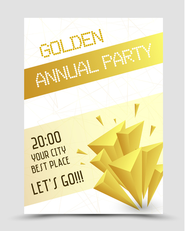 golden annual party posterのイラスト素材