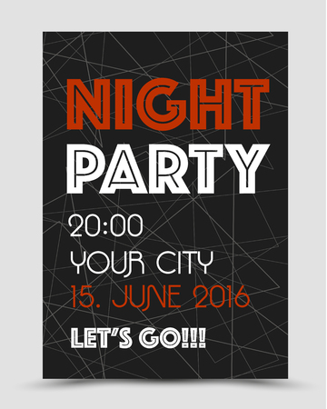 black night party, poster conceptのイラスト素材