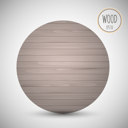 globe with wood texture, round conceptのイラスト素材