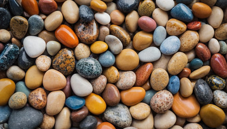 Colorful pebbles background. Colorful pebbles background.の素材