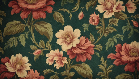 Vintage floral background. Grunge floral background with flowers.の素材