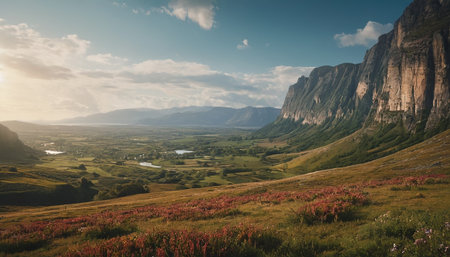 Panoramic view of the valley in the mountains. Crimea, Ukraine.の素材