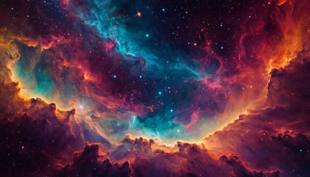 Nebula and galaxies in space. Elements of this image furnished by NASAの素材