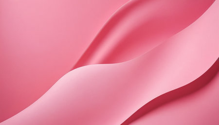 Abstract background of pink wavy silk fabric. Close-up.の素材