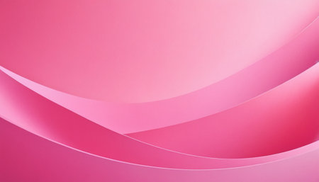 Abstract pink background with curved lines. Minimalistic design. 3d renderの素材