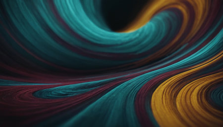 abstract background of colorful curved lines, digitally generated image, close-upの素材