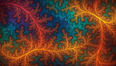 Abstract fractal. Fractal art background for creative design. Decoration for wallpaper, desktop, poster, cover booklet. Print for clothes, t-shirt. Creative illustration for designの素材