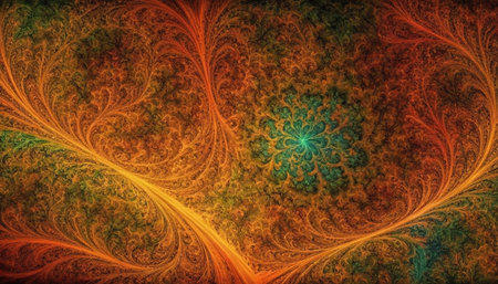 Abstract fractal. Fractal art background for creative design. Decoration for wallpaper, desktop, poster, cover booklet. Print for clothes, t-shirt. Creative illustration for designの素材