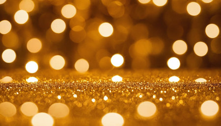 golden glitter texture Colorfull Blurred abstract background for birthday, anniversary, new year eve or Christmas.の素材