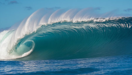 Blue Ocean Wave in Hawaii Big Wave, Big Wave, Ocean Waveの素材