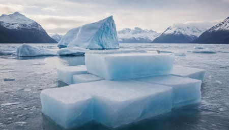 Icebergs in Glacier Lagoon, Patagonia, Argentinaの素材
