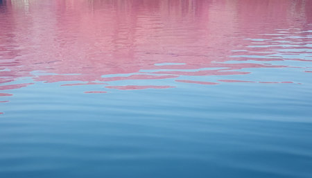 pink water ripples on the surface of the water, abstract backgroundの素材