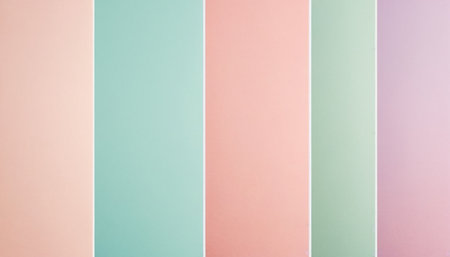 Colorful pastel paper texture background. Flat lay, top view.の素材