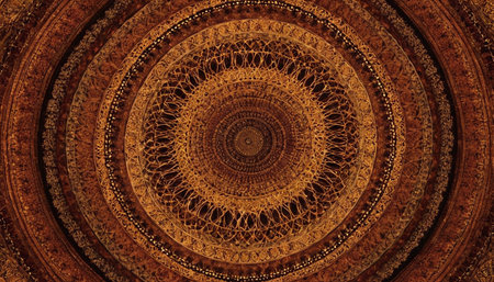 The intricate pattern of the ceiling of the Royal Palace.の素材