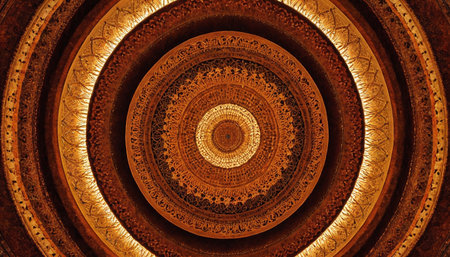 Thai art pattern on the ceiling of the temple, Thailand.の素材