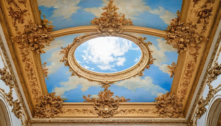 Interior of the royal palace of Aranjuez, Spainの素材