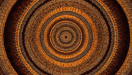 Abstract background of a circular pattern in the form of a kaleidoscopeの素材