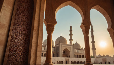 View of the Taj Mahal in Agra, Uttar Pradesh, Indiaの素材