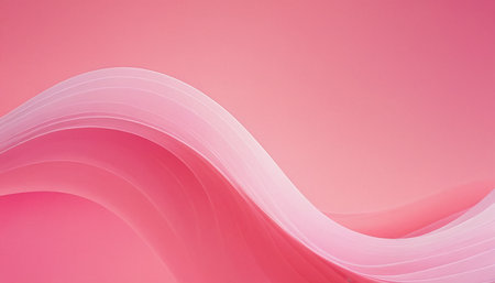 abstract background with pink and white curved lines - 3d renderの素材