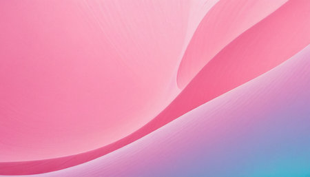 Pink and blue abstract background with curved lines in pastel colors.の素材