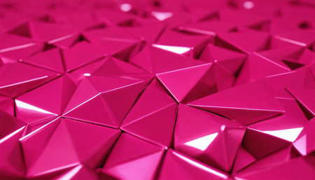 Abstract background of pink triangles. 3d rendering, 3d illustration.の素材