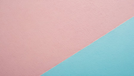 Pink and blue pastel color wall texture background. Color of the year 2019.の素材