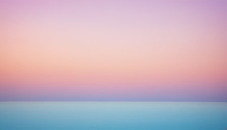 Beautiful seascape with sea and sky in pastel colorsの素材