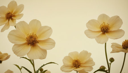 Cosmos flowers in vintage color tone style. Selective focus.の素材