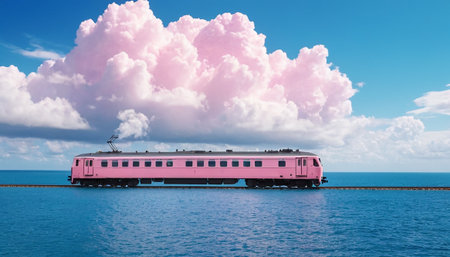 Interior of a modern bathroom with brown walls and a bathtubの素材