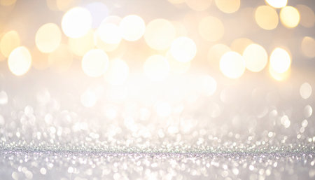 Abstract bokeh light background. Christmas and New Year holidays backgroundの素材