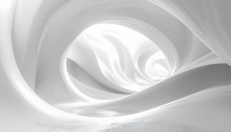 3d rendering of abstract white architecture background. Futuristic architecture design.の素材