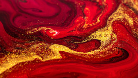 Marble abstract acrylic background. Marbling artwork texture. Agate ripple pattern. Gold powder.の素材