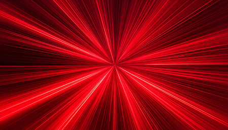 Red Abstract Zoom Motion Background, Starburst, Radial Motion Backgroundの素材
