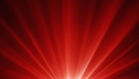 Red background with some smooth lines in it and some rays in itの素材