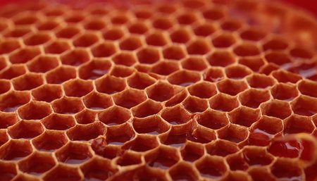 Honeycomb close-up as a background. Macro photography.の素材