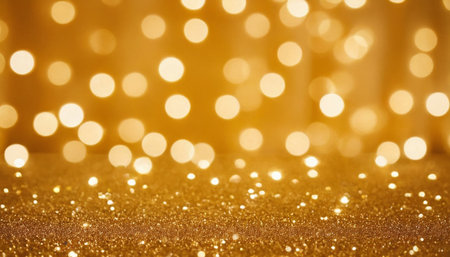 golden glitter vintage lights background. gold and white. de focusedの素材