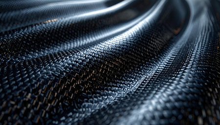 Closeup of carbon fiber texture background. 3d rendering, 3d illustration.の素材