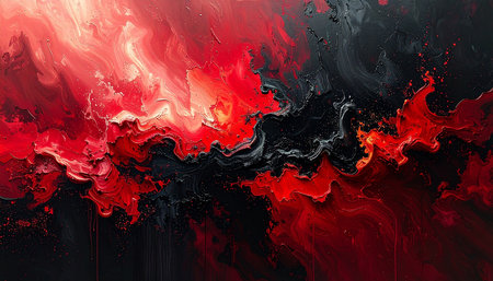 abstract red and black marble texture background, computer generated abstract paintingの素材
