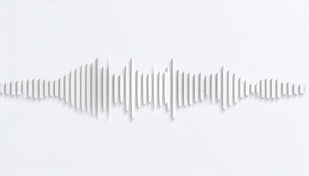 Abstract sound waveform on a white background. Vector illustration. Eps 10の素材