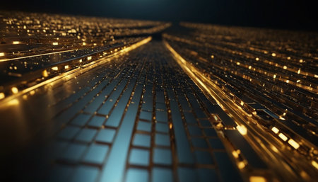 3d rendering of abstract technology background. Hi-tech circuit board.の素材