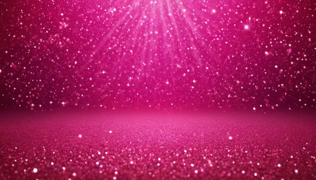 Glitter vintage lights background. Red, pink and white. defocused.の素材