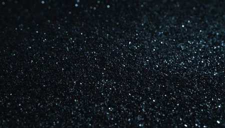 black glitter texture christmas abstract background. silver and black. defocusedの素材