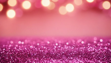 pink glitter vintage lights background. defocused. bokeh.の素材