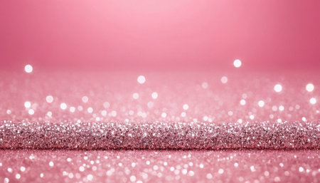 Pink glitter background with bokeh defocused lights and sparklesの素材